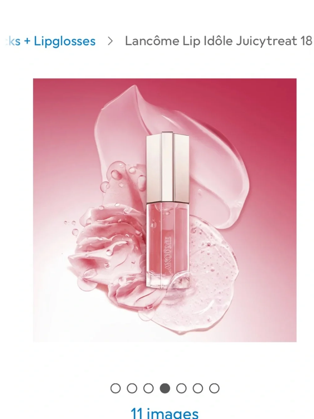 LANCÔME Juice Treat Lip idole Hydrating Gloss Shade Brownie Bite